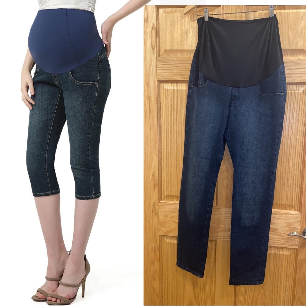 Kimi + Kai Maternity Straight Leg Denim Jeans